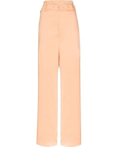 Low Classic Pantalon à taille haute ceinturée - Orange