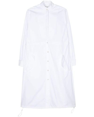 Wales Bonner Contrast Poplin Midi Dress - White