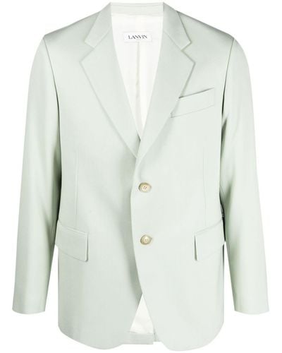 Lanvin Blazer en laine à simple boutonnage - Bleu