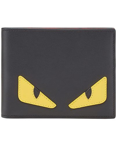 Fendi Bag Bugs Bi-fold Wallet - Black