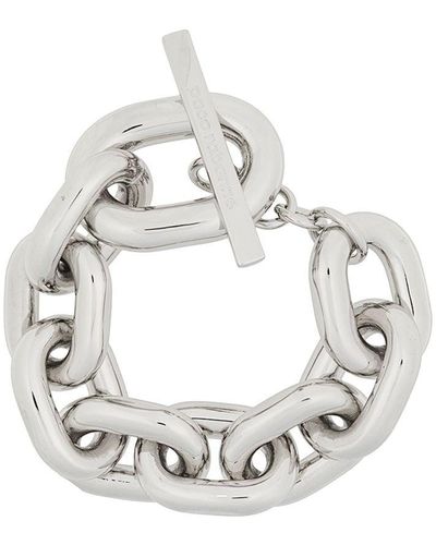 Rabanne Silver-colored Xl Chain Bracelet - White