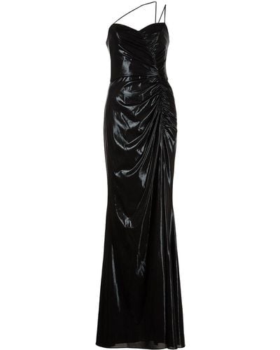 Marchesa Asymmetrisches Kleid mit Raffungen - Schwarz