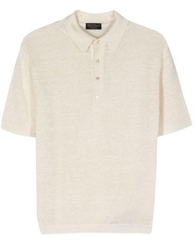 Dell'Oglio Open-knit Polo Shirt - White