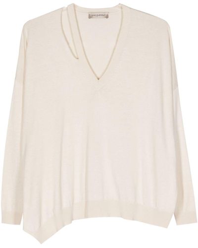 Gentry Portofino V-neck Sweater - Natural