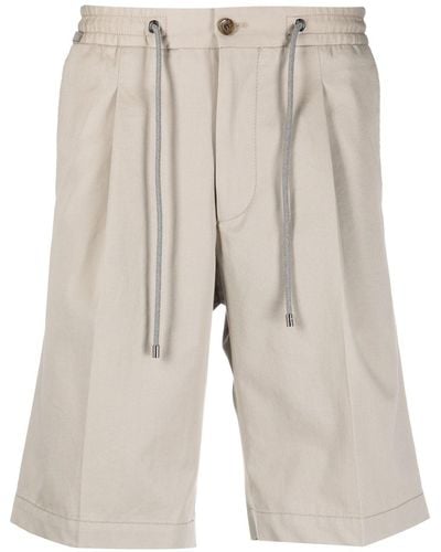 Corneliani Drawstring-waist Chino Shorts - Natural