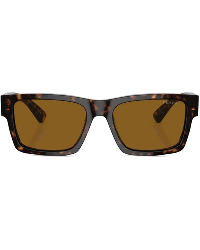 Prada Rectangle-frame Sunglasses - Brown