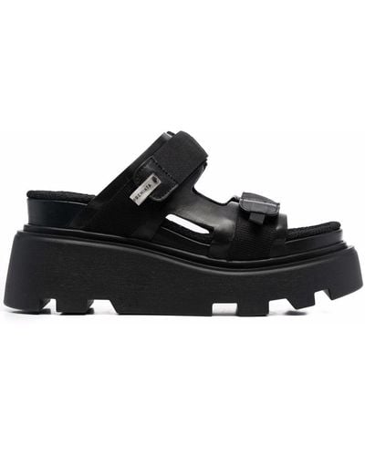 Premiata Side Touch-strap Sandals - Black