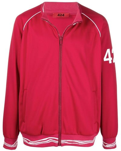 424 Zipped Track Jacket - Red