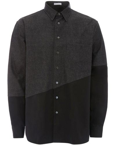JW Anderson Tweekleurig Overhemd - Zwart