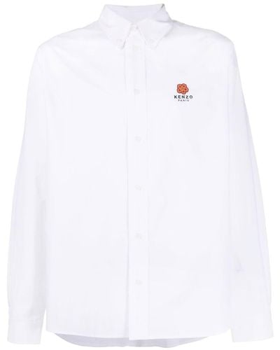 KENZO Camisa Boke Flower con botones - Blanco