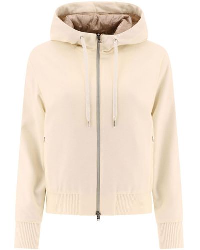 Herno Zip-up hooded jacket - Natur