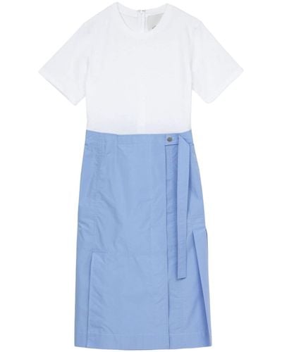 3.1 Phillip Lim Short-sleeve Wrap Midi Skirt - Blue