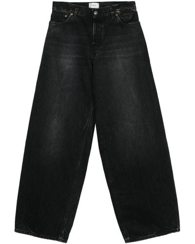 Haikure Jeans mit weitem Bein - Schwarz