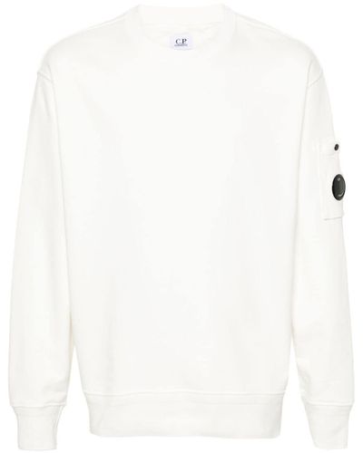 C.P. Company Sweatshirt mit Linsen-Detail - Weiß