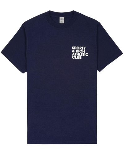 Sporty & Rich Exercise Often Tシャツ - ブルー