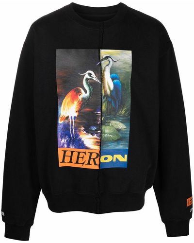 Heron Preston Heronプリント スウェットシャツ - ブラック