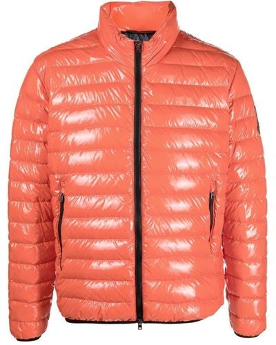 Herno Padded Gloss Bomber Jacket - Orange