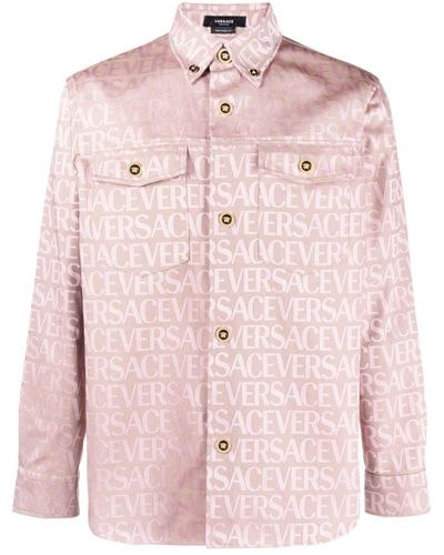 Versace Shirtjack Met Allover-print - Roze