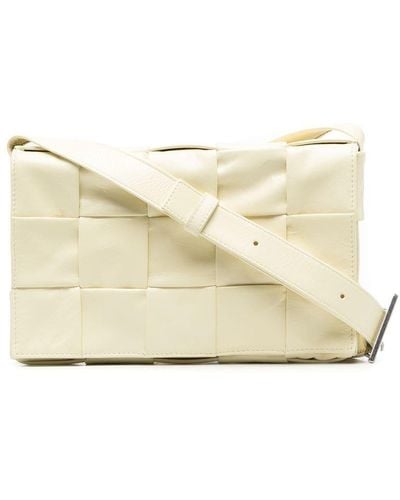 Bottega Veneta Intrecciato Leather Shoulder Bag - Natural