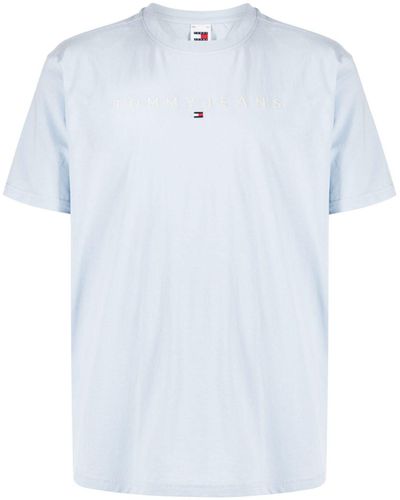 Tommy Hilfiger T-Shirt mit Logo-Stickerei - Blau