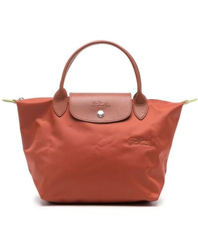 Longchamp Small Le Pliage Green Tote Bag - Red