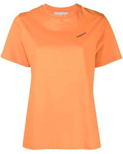 Coperni Logo-print Cotton T-shirt - Orange