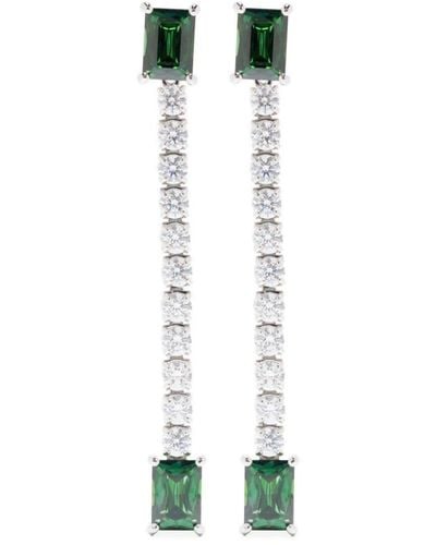 Swarovski Matrix Crystal-embellished Drop Earrings - White