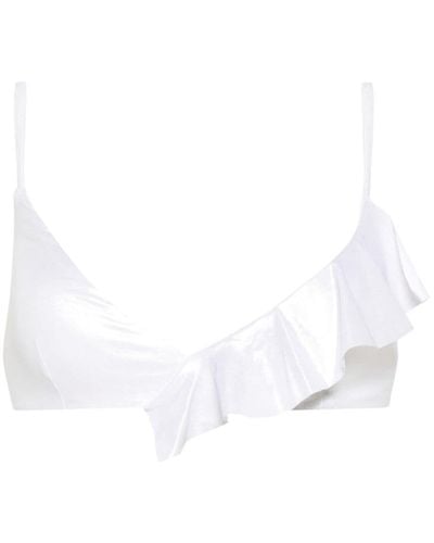Marysia Swim Newport Ruffle-trim Bikini Top - White
