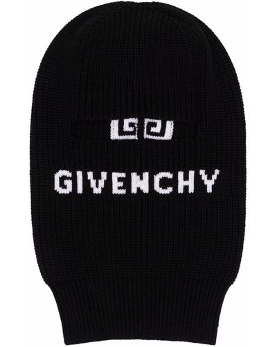Givenchy ジバンシィ インターシャニット ビーニー - ブラック