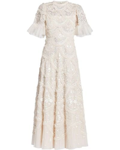Needle & Thread Lily Bloom Embroidered Gown - Natural