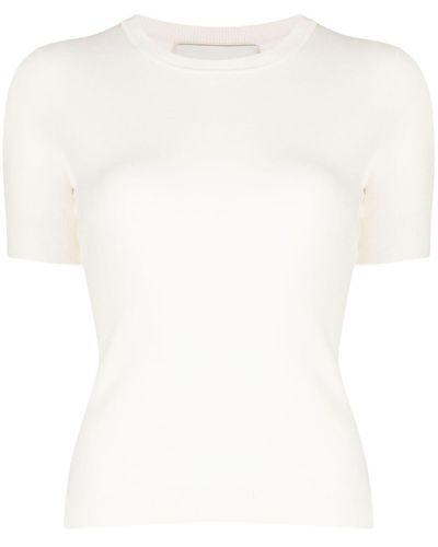 3.1 Phillip Lim Crepe-texture Short-sleeve Top - White