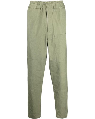 Jil Sander Elasticated Cotton Pants - Green