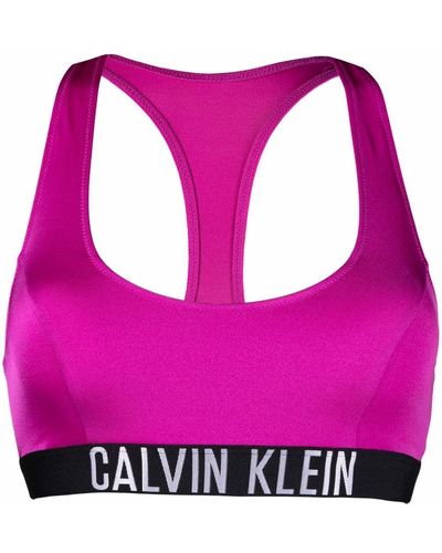 Calvin Klein ロゴ ビキニブラレット - パープル