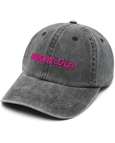 Bimba Y Lola Logo-embroidered Cotton Cap - Grey