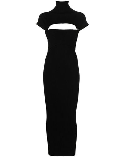The Attico Cut-out Maxi Dress - Black