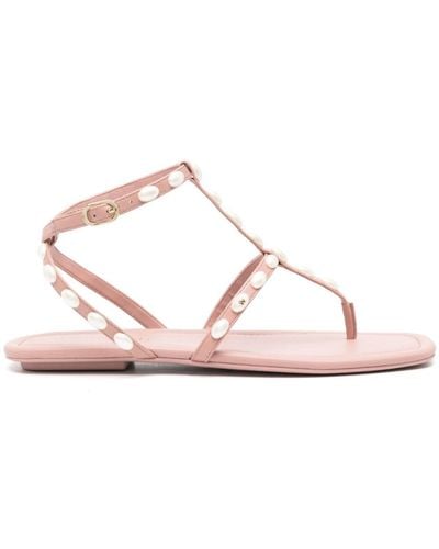 Stuart Weitzman Pearlita Flat Sandals - Pink