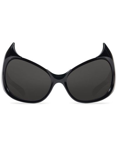 Balenciaga Gotham Cat-eye Frame Sunglasses - Black