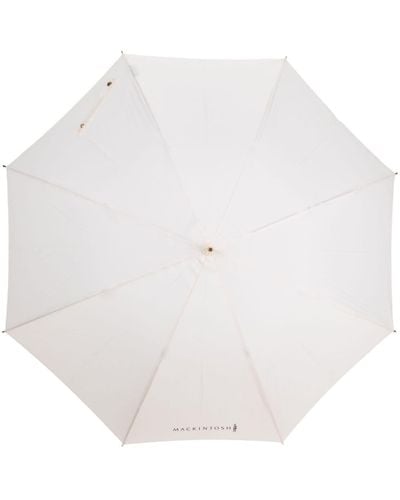 Mackintosh Heriot Whangee-handle Umbrella - White