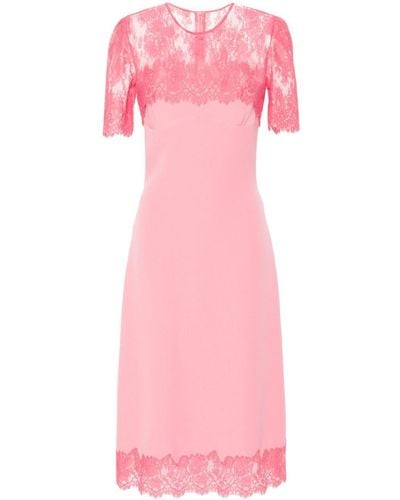Ermanno Scervino Floral-lace Midi Dress - Pink