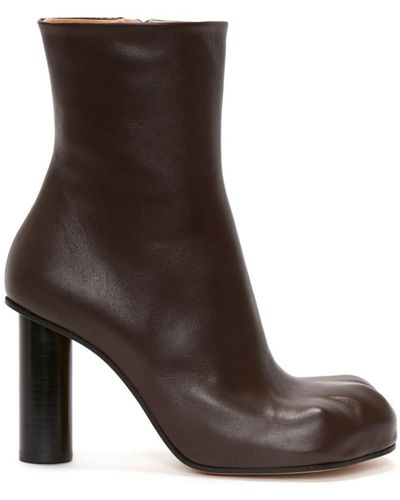 JW Anderson Paw 90mm Leather Ankle Boots - Brown