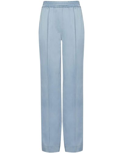 RTA Pantalones rectos con cintura elástica - Azul