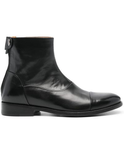 Alberto Fasciani Gill 70009 Leather Ankle Boots - ブラック