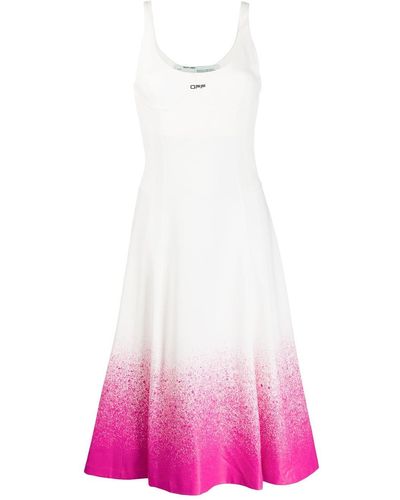 Off-White c/o Virgil Abloh Kleid mit Farbverlauf - Weiß