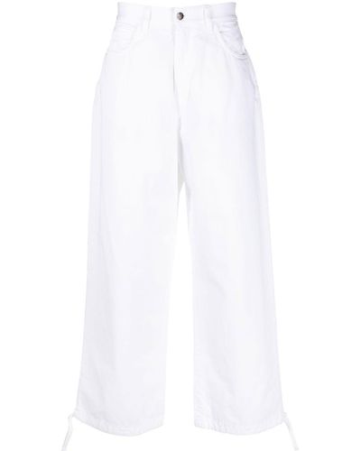 Societe Anonyme Weite Jeans mit Logo-Print - Weiß