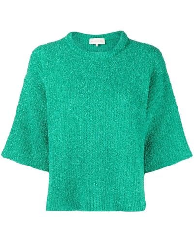Maison Ullens Knitted Silk T-shirt - Green