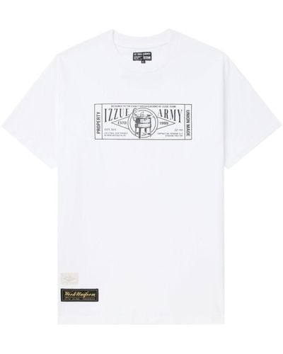 Izzue T-Shirt mit Logo-Print - Weiß