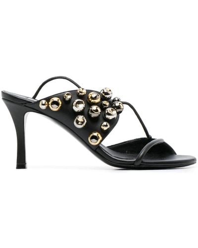 Stella McCartney Bead-embellished Faux-leather 85mm Sandals - Black