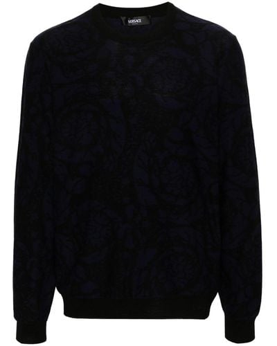 Versace Jacquard-pattern Sweater - Black