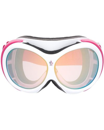 Moncler Oversized Mirrored Sunglassescase - White