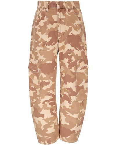 Citizens of Humanity Camouflage-print Wide-leg Jeans - Natural